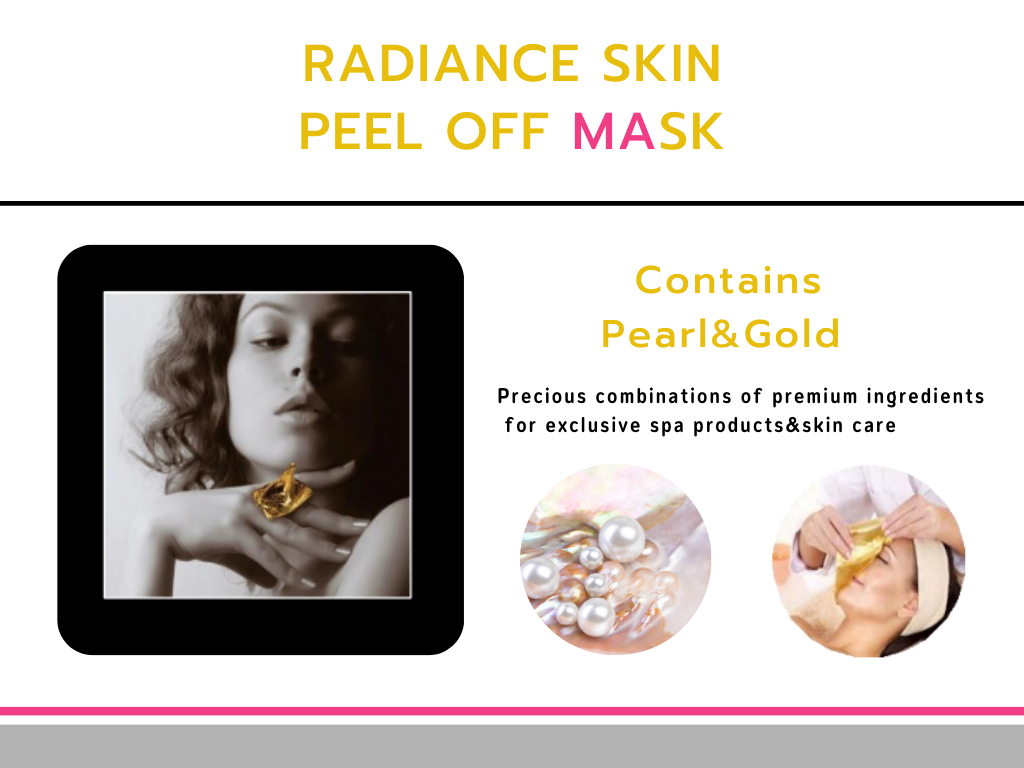 Radiance Skin Peel Off Mask มากส์หน้าทองผสมผงไข่มุกแท้100% จากประเทศฝรั่งเศส ช่วยผิวหน้ากระจ่างใส ไร้ริ้วรอย